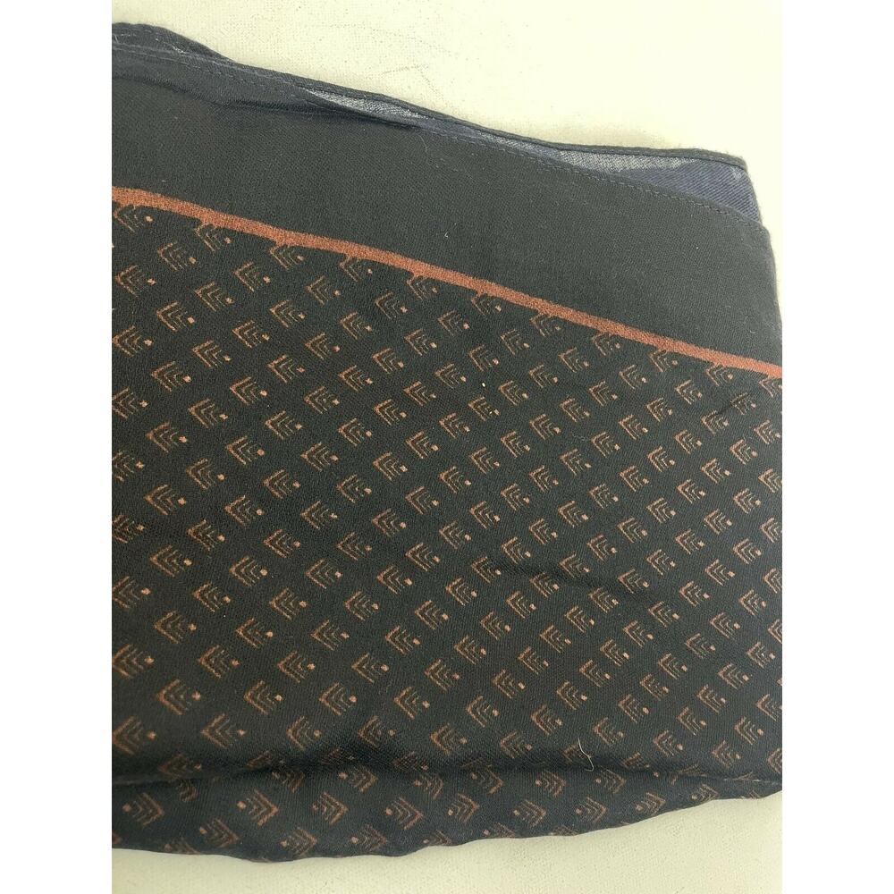 at company armand thiery Blue Brown Geometric Scarf